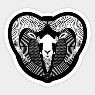 Patterned Goats Head Sticker